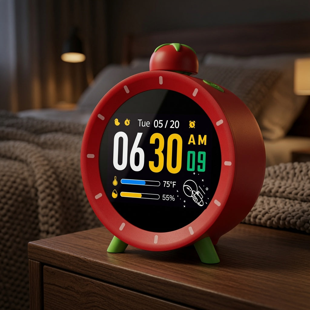 Twisto Rode Wekker met Timer